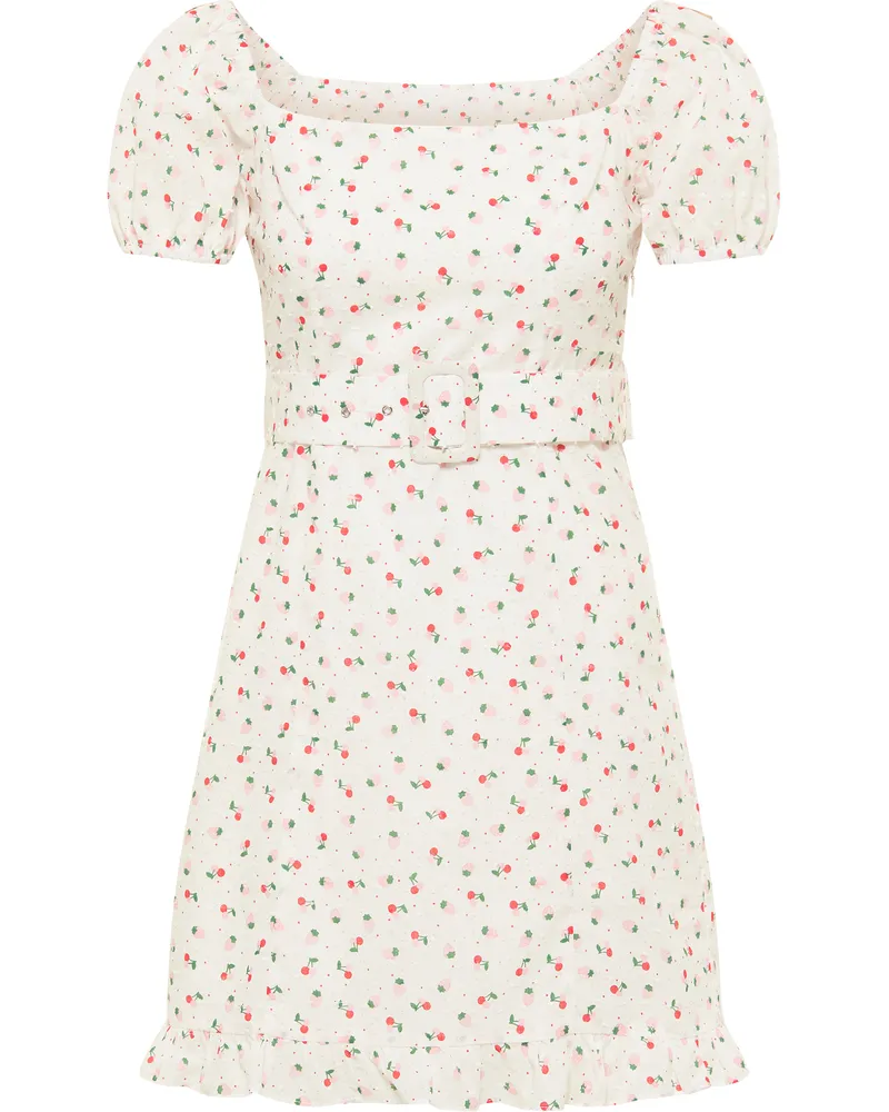 My Mo Minikleid kurzarm Damen weiss Weiß