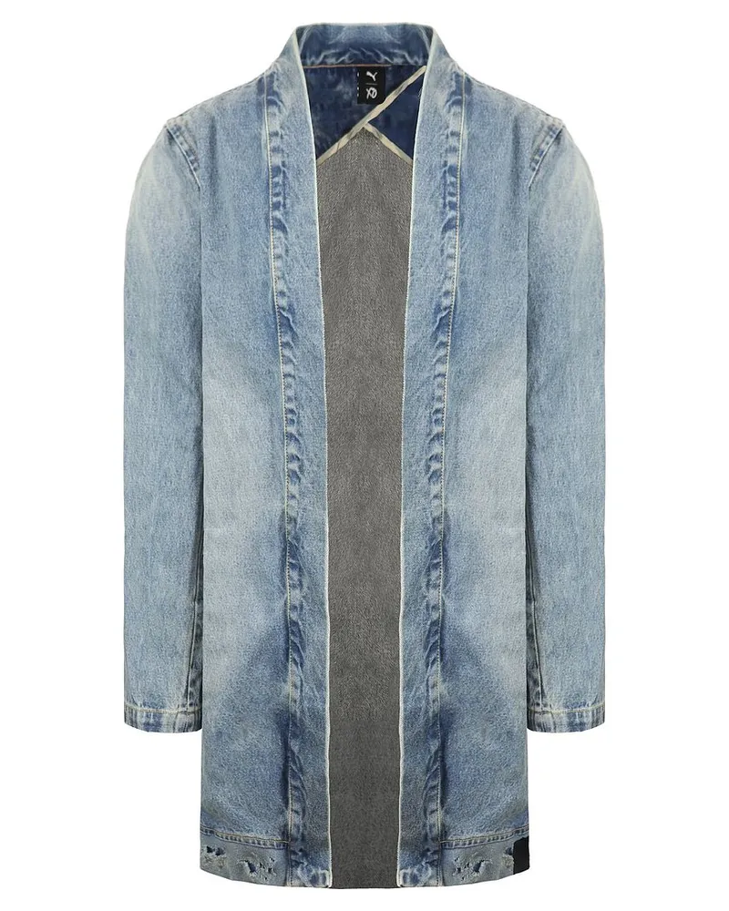 Puma x xo Langhülle gebleichte Denimmenschen Kimono 575584 77 Blau
