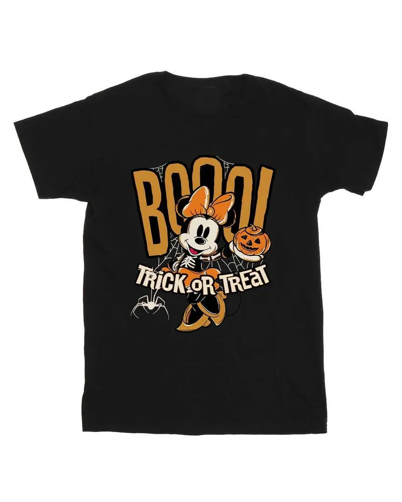 Disney Boo Trick Or Treat" T-Shirt für Mädchen, Baumwolle (Schwarz Schwarz