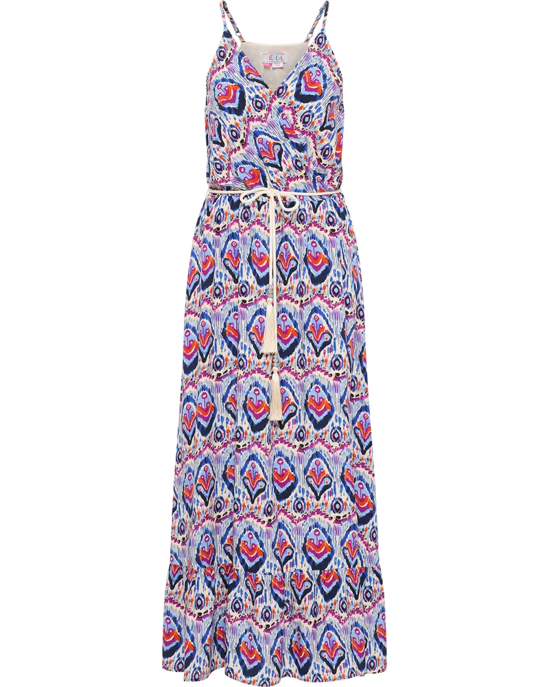 IZIA Maxikleid mit Allover-Print Damen Blau Mehrfarbig Mehrfarbig