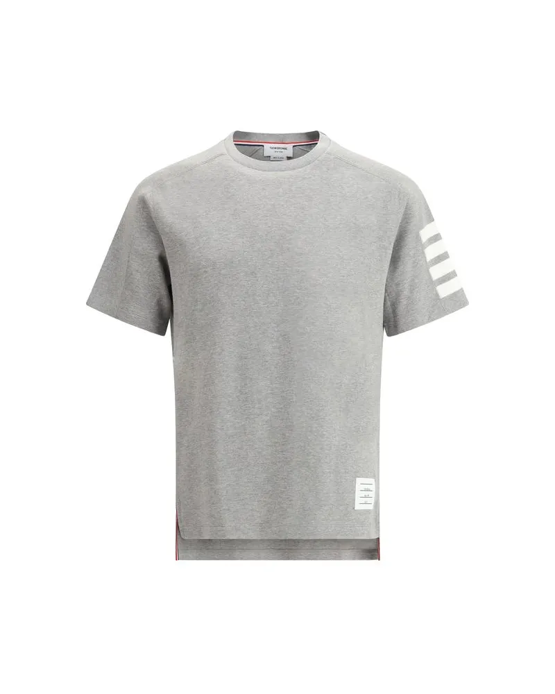 Thom Browne Graues Baumwoll-T-Shirt - Braun Braun
