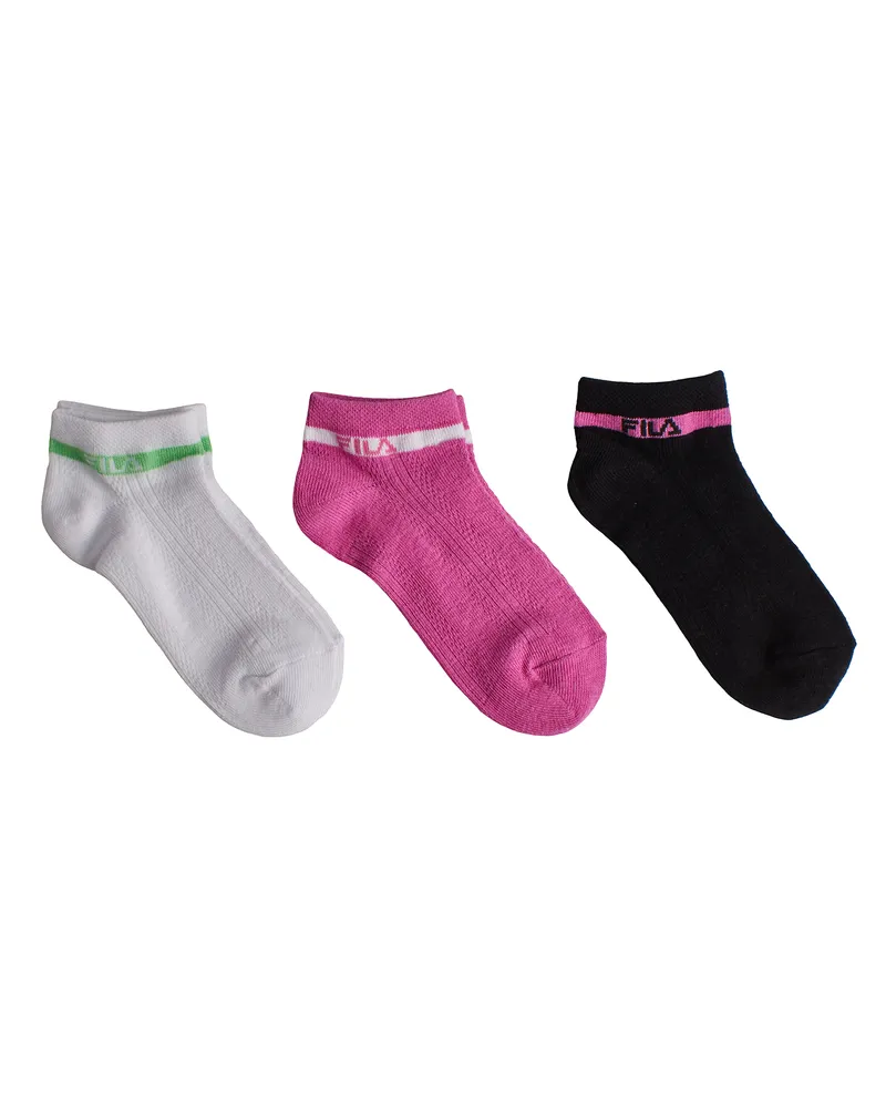 Fila 3er-Pack F1427 Unsichtbare Baumwollsocken für Mädchen Mehrfarbig