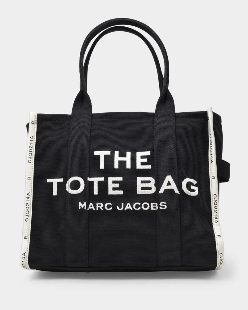 Marc Jacobs Tasche The Large Tote aus Canvas schwarz Schwarz