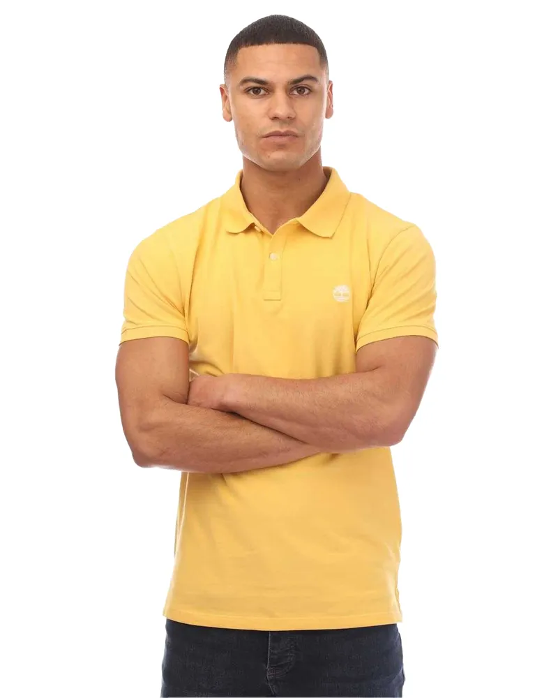 Timberland Oyster River" Poloshirt für Herren kurzärmlig (Gelb Gelb