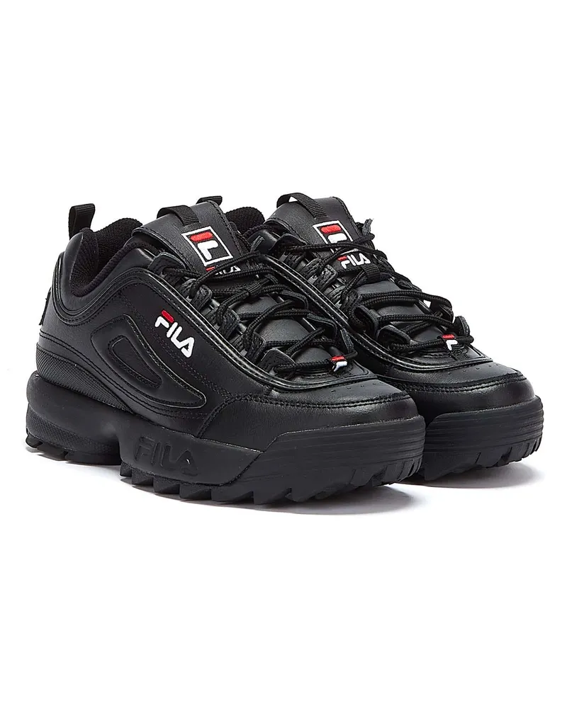 Fila Mens Womens  Disruptor II Premium-Trainer - (Schwarz / Weiß / Fila Rot Schwarz