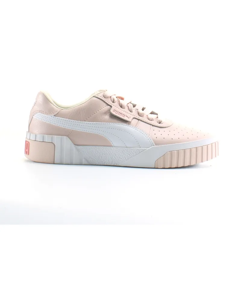 Puma Cali Pink Leder Damen Schnürtrainer 369155 11 Rosa