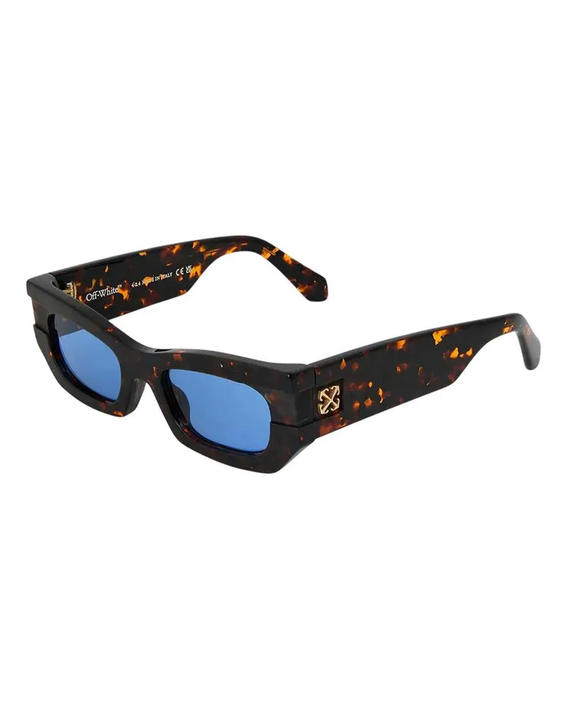 OFF-WHITE Belleville" Kreuz Logo-Sonnenbrille für Herren/Damen Unisex (Braun Orange