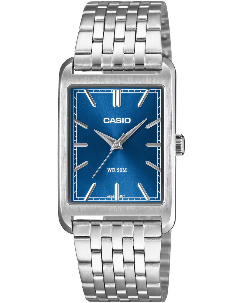 Casio Casio Collection Herren Silberarmbanduhr MTP-B215D-2AVER Silber