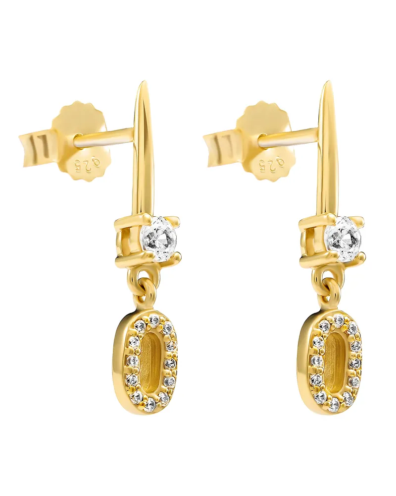 Orphelia Lily' Damen 925 Sterling Silber Tropfenohrringe - Gold ZO-7582/G Gold