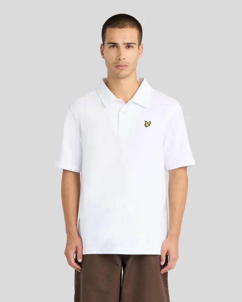 Lyle & Scott Relaxed-Jersey-Poloshirt Weiß