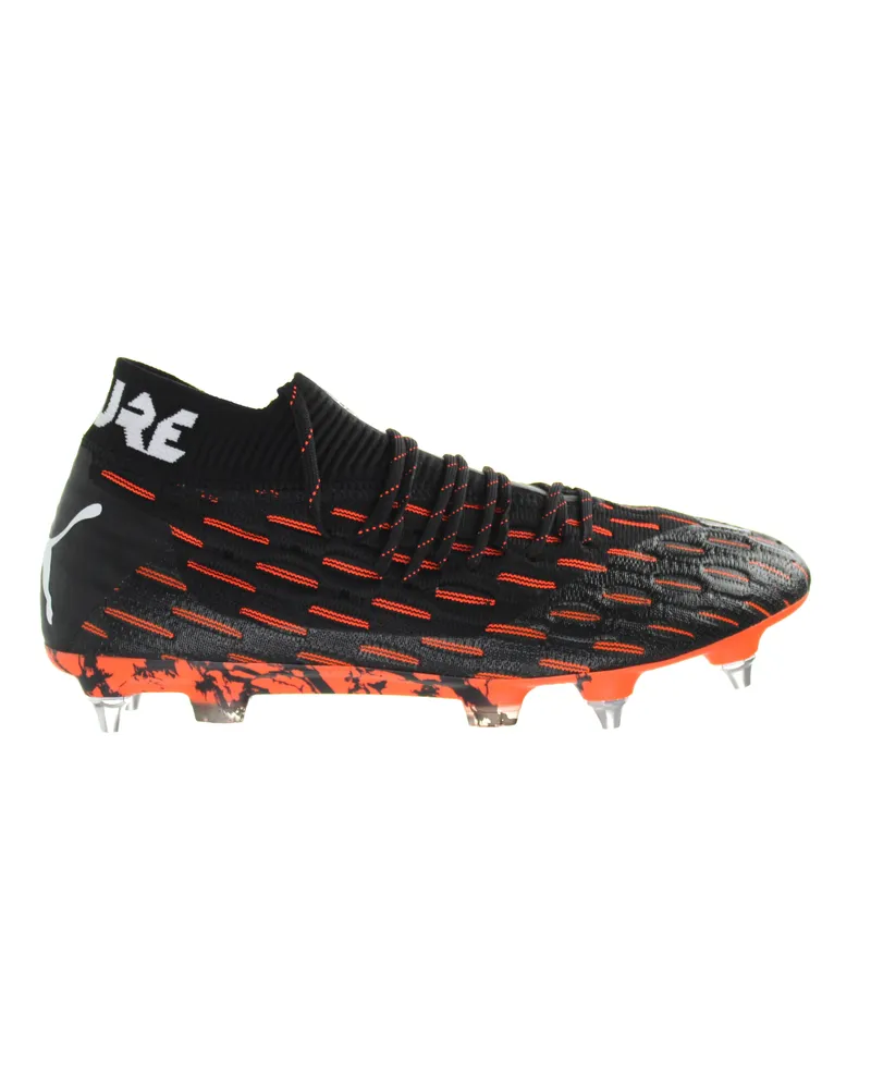 Puma Future 6.1 Netitfit MXSG Mens Black/Orange Football Boots Schwarz