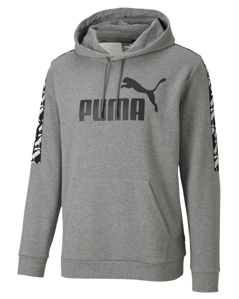 Puma Amplified Hoodie Taped Logo Jumper Grey - Herren Grau
