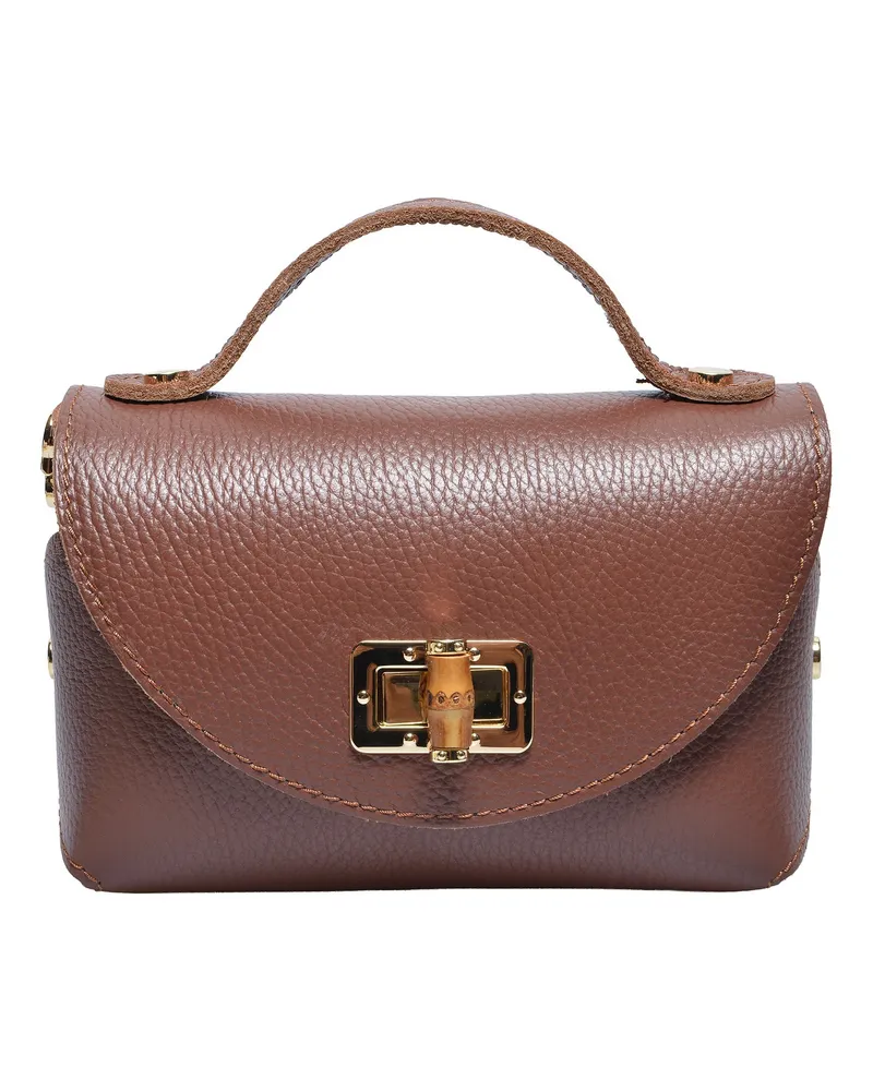 Anna Luchini Kastanienbraun Rindsledertasche Dunkelbraun