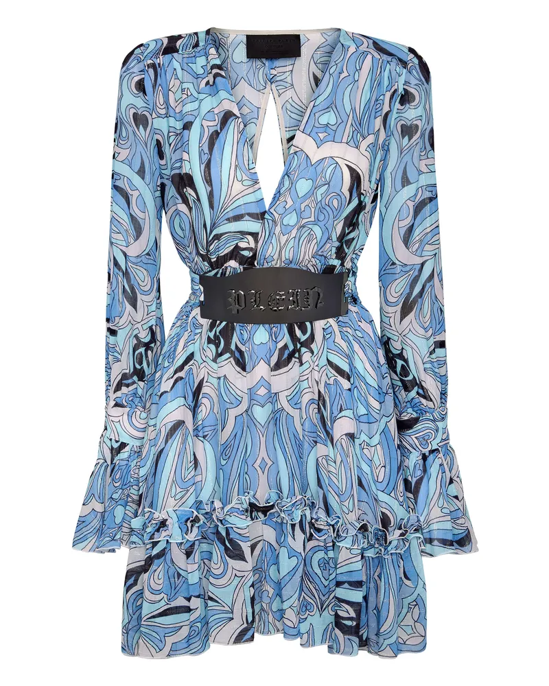 Philipp Plein Kurzes Kleid - Hellblau Hellblau