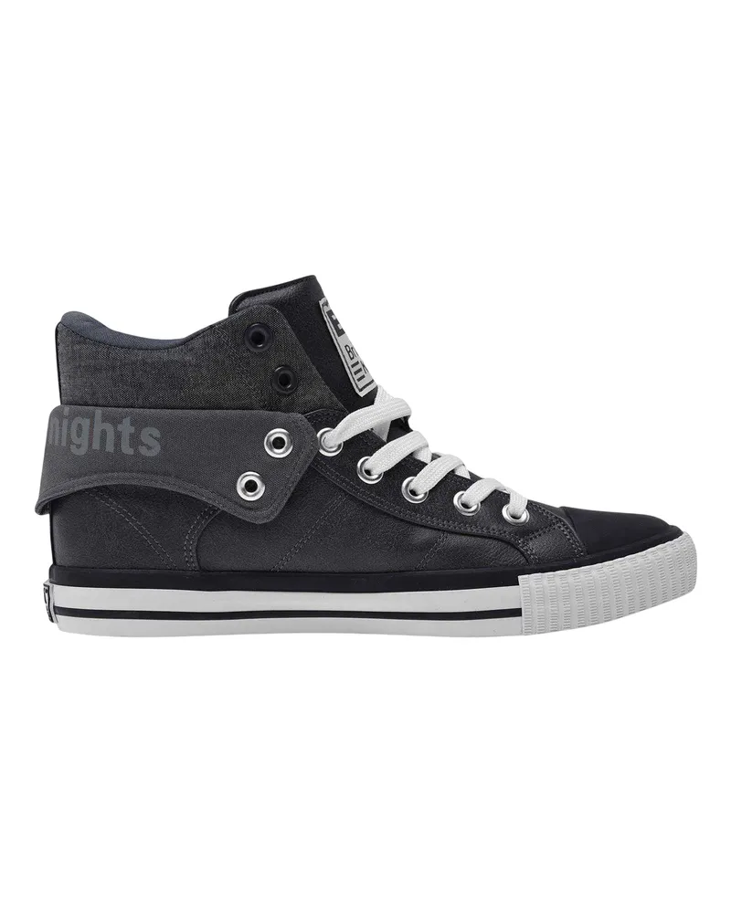 British Knights Roco" High Top Turnschuhe für Herren, Umgeschlagener Schaft (Dunkelgrau/Schwarz Dunkelgrau