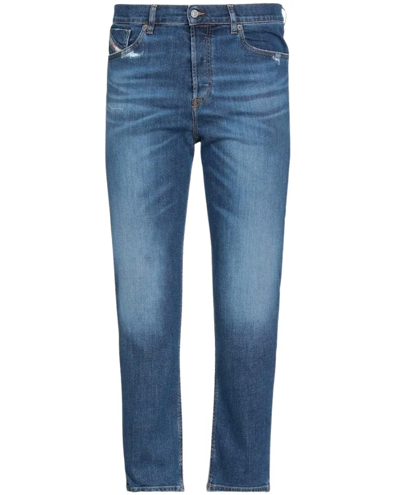 Diesel D-Fining Tapered Fit Denim-Jeans in schlichter blauer Waschung Blau
