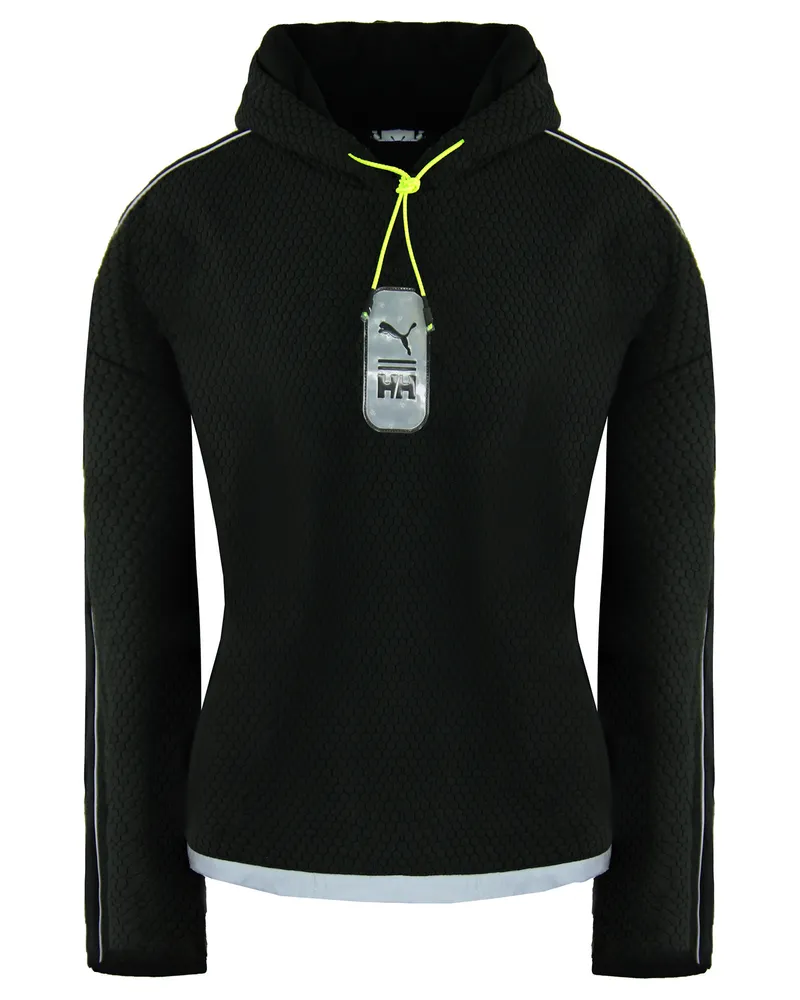 Puma x Helly Hansen Long Sleeve Black Womens Hoodie Polar Fleece 598287 01 Hellgrau