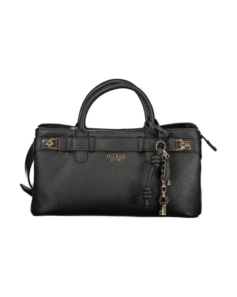 Guess Schwarze Polyethylen-Handtasche Schwarz