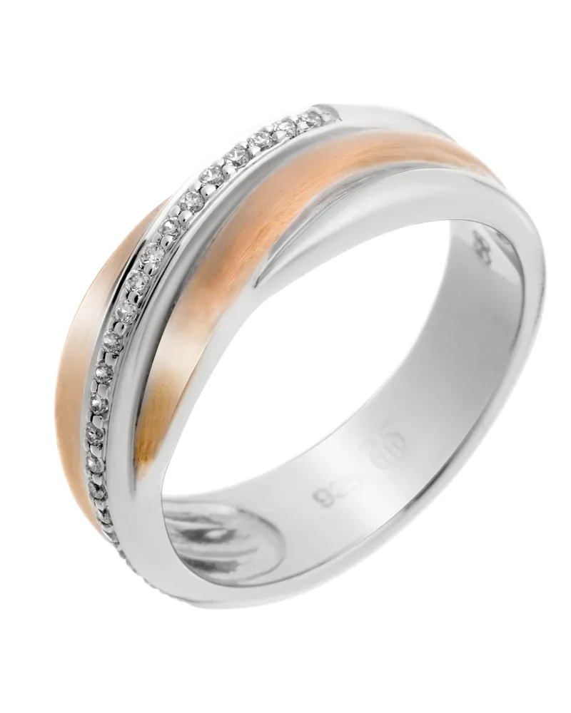 Orphelia Damen-Ring Sterling-Silber 925 – Silber/Rosé ZR-7118 Silber