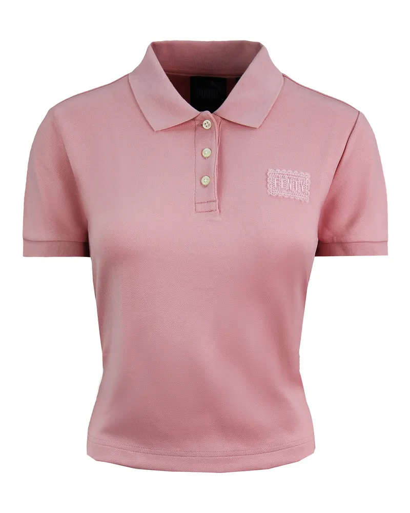Puma x Rihanna Fenty Damen Rosa Crop-Polo-Shirt Rosa