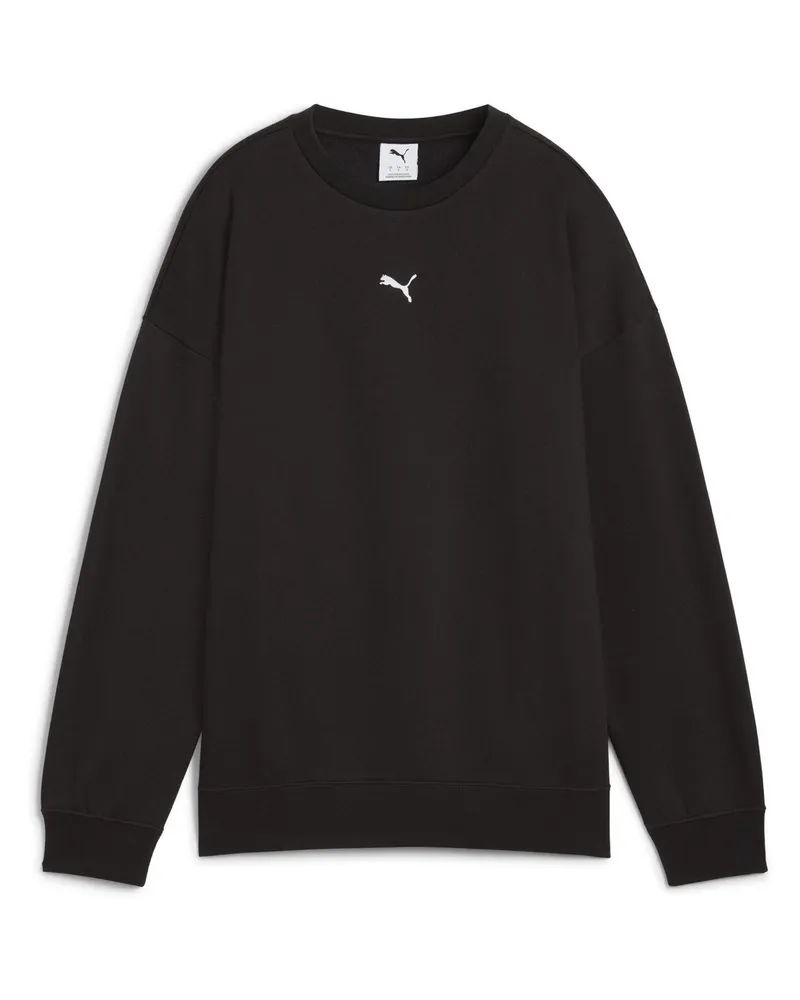 Puma Sweatshirt für Damen, Übergroß (Schwarz Schwarz