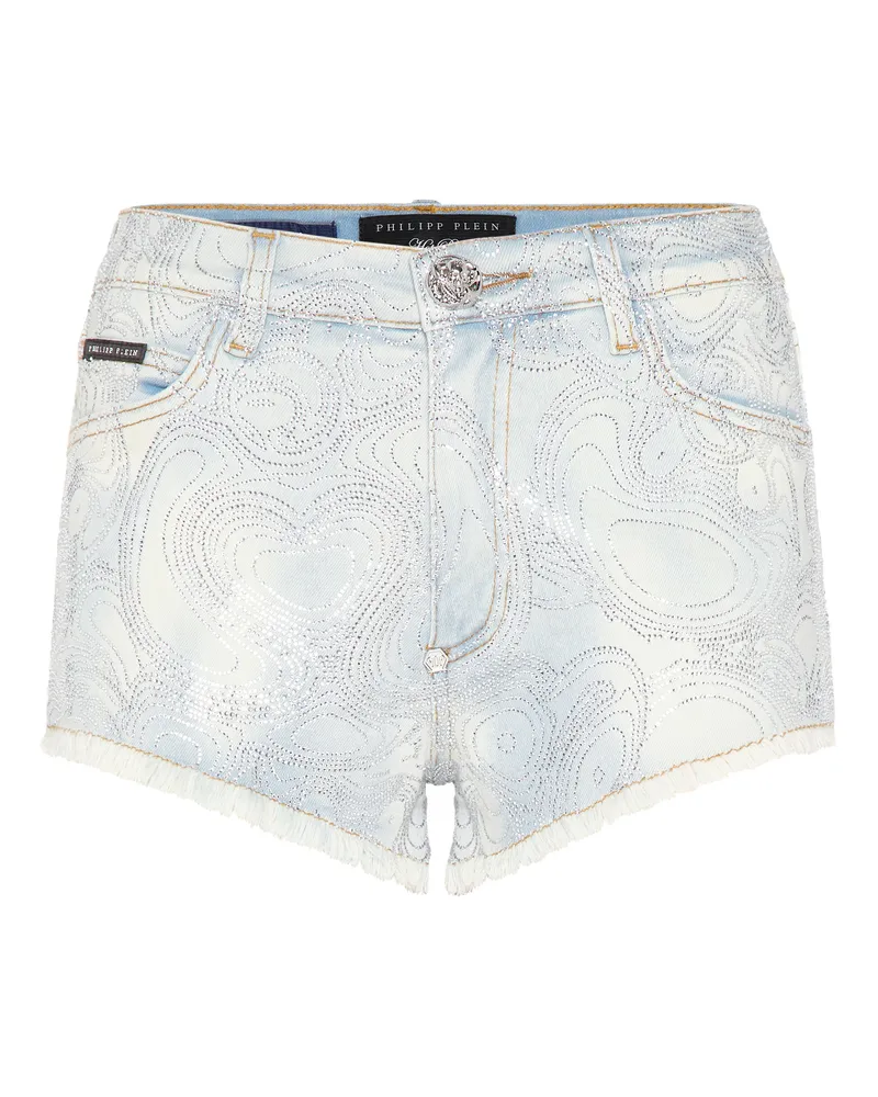 Philipp Plein Jeansshorts Teddy Grau
