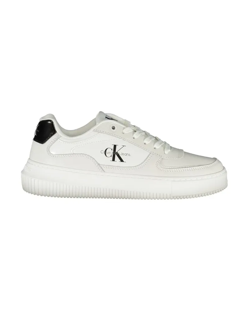 Calvin Klein Weiße Leder Damen Sneaker Weiß