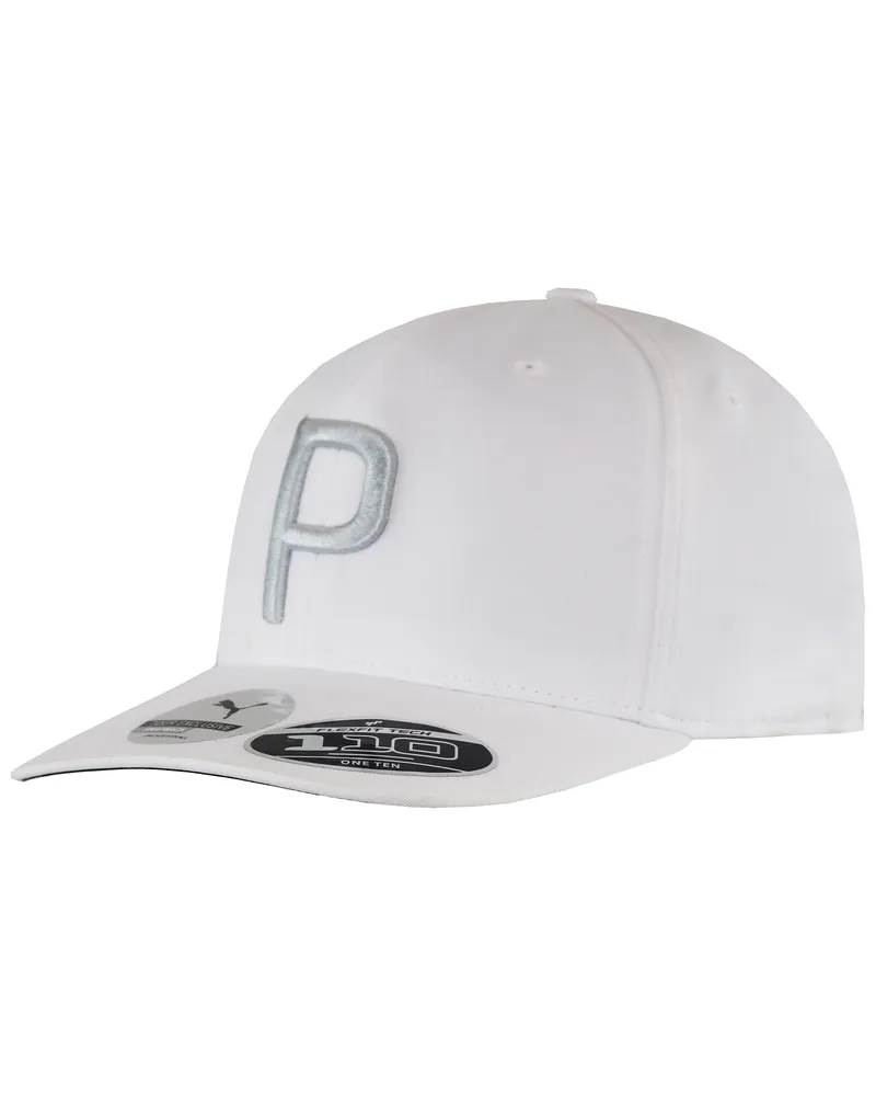 Puma P110 Snapback White Unisex Flex Fit Golf Cap 021448 04 Schwarz