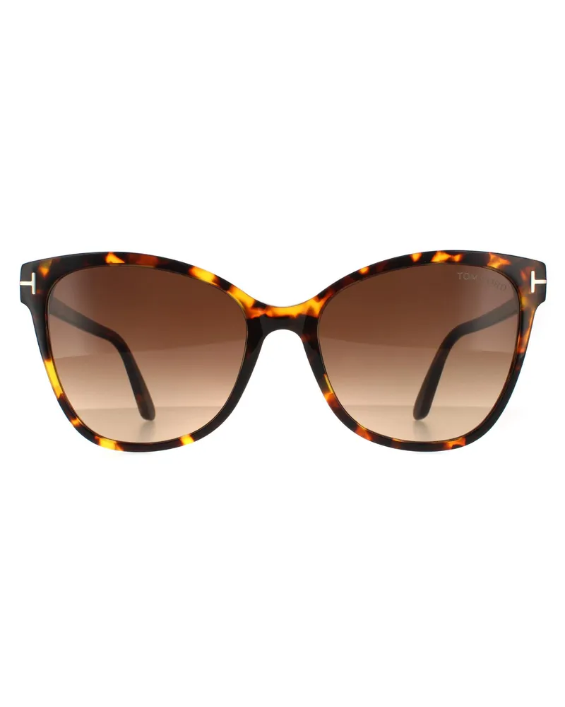 Tom Ford Cat Eye Damen Dunkel Havanna Braun Verlauf Braun