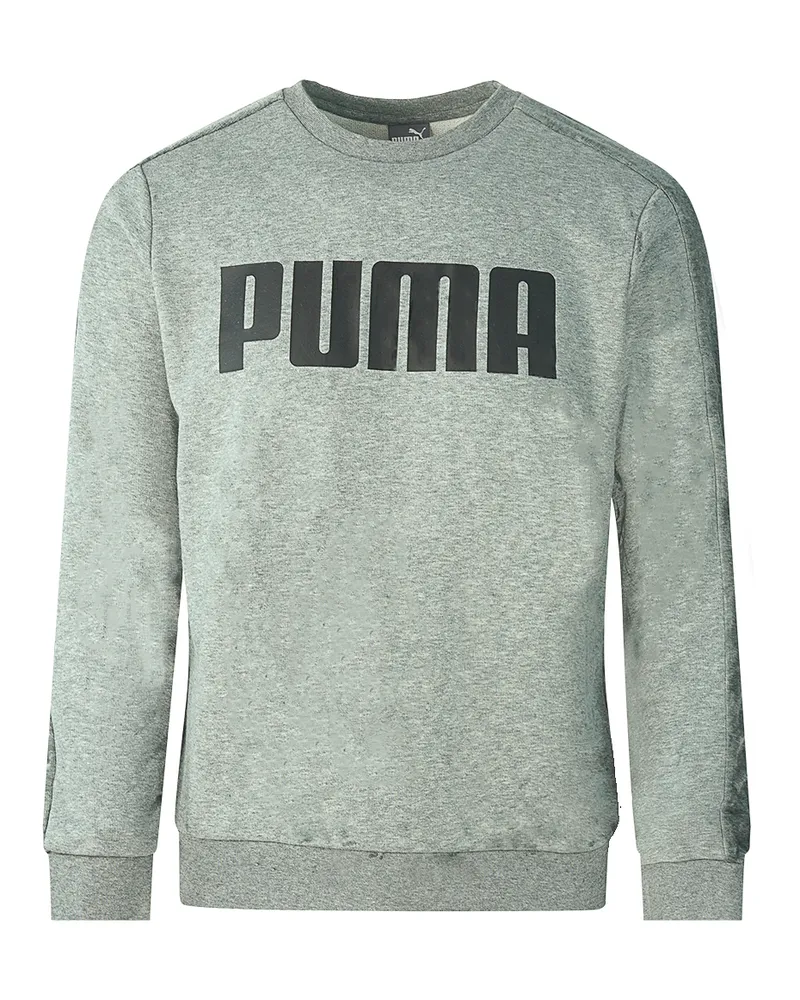 Puma Velvet Taped Logo Grau Sweatshirt Grau