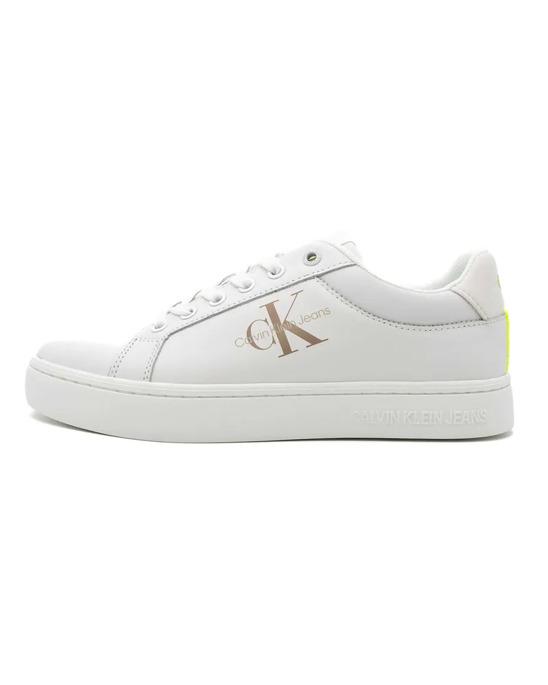 Calvin Klein Sneaker Ck Jeans Classic Cupsole Fluo Weiß