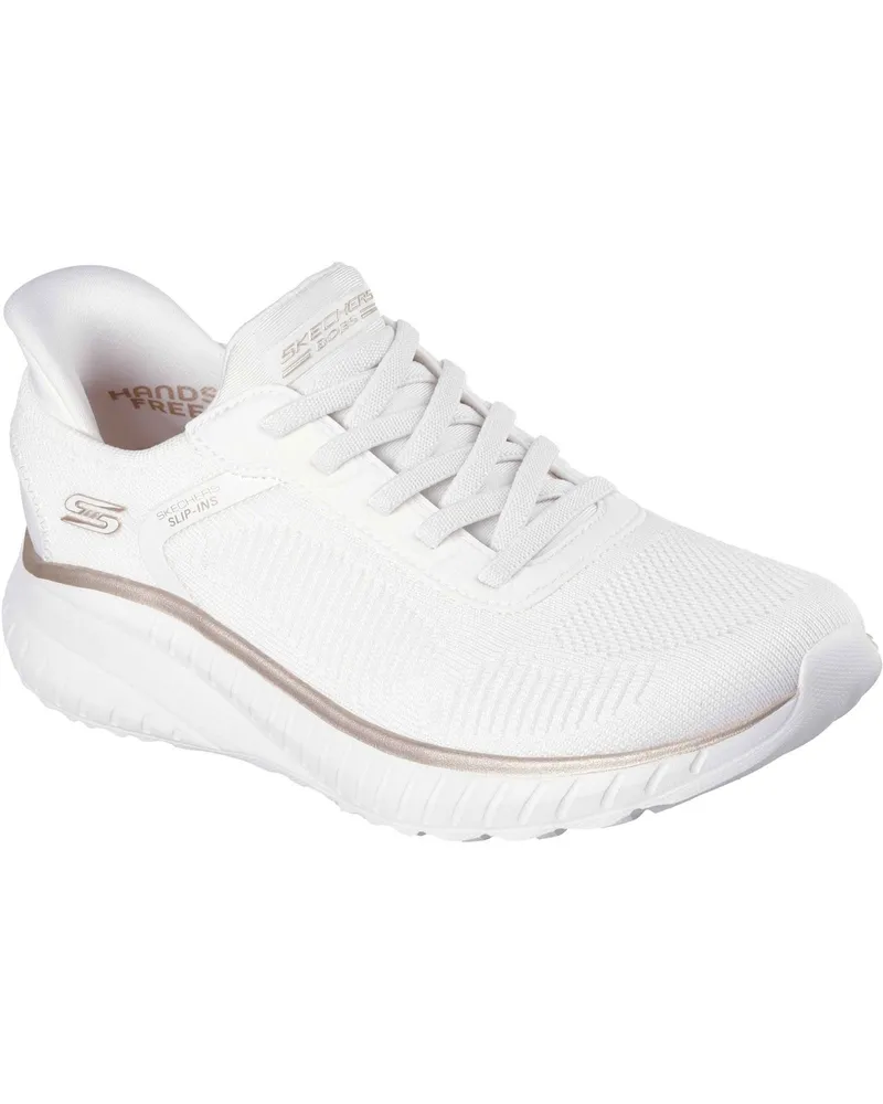 Skechers BOBS Sport Squad Chaos Textil Damen Sneakers Weiß/Gold Weiß