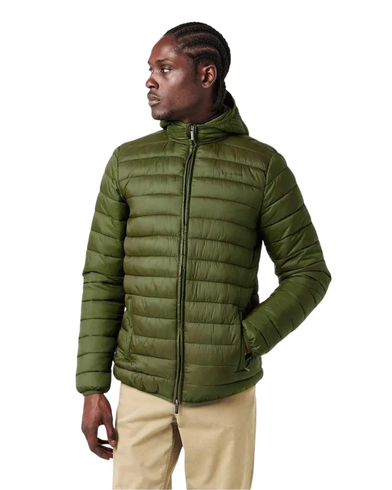 Aquascutum Steppjacke für Herren (Armee-Grün Braun