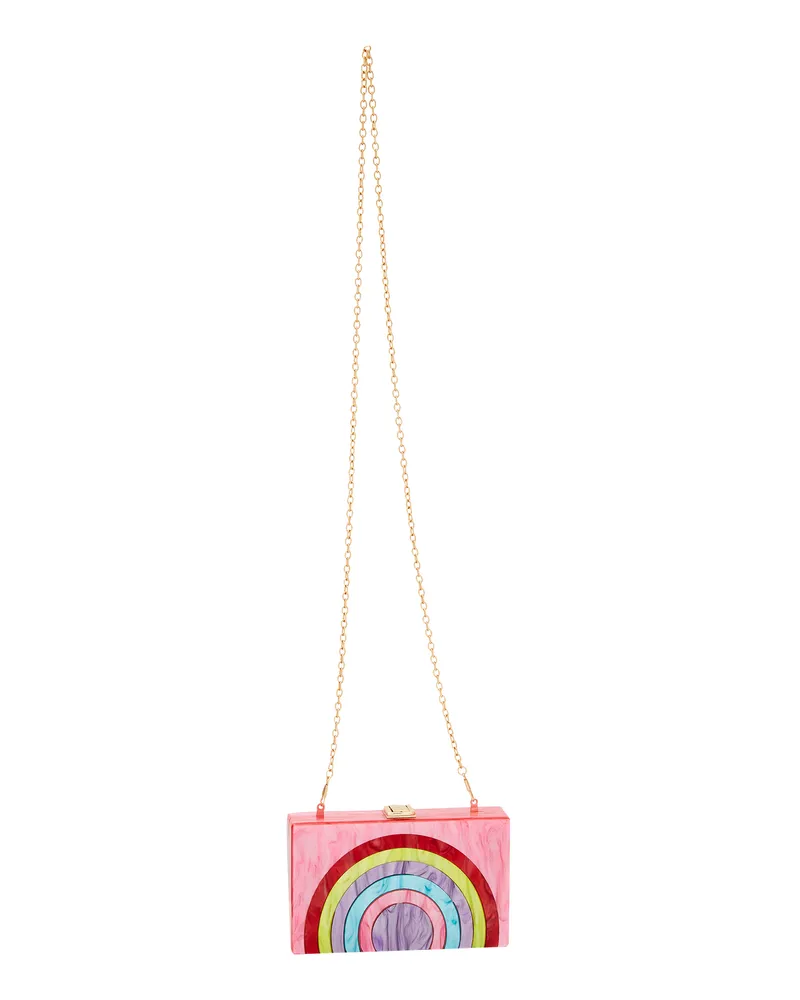 My Mo Handtasche Damen Regenbogen Mehrfarbig Rosa