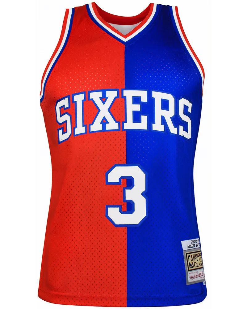 Mitchell & Ness NBA Philadelphia 76ers 3 Iverson Swingman Trikot - Blau/Rot Blau