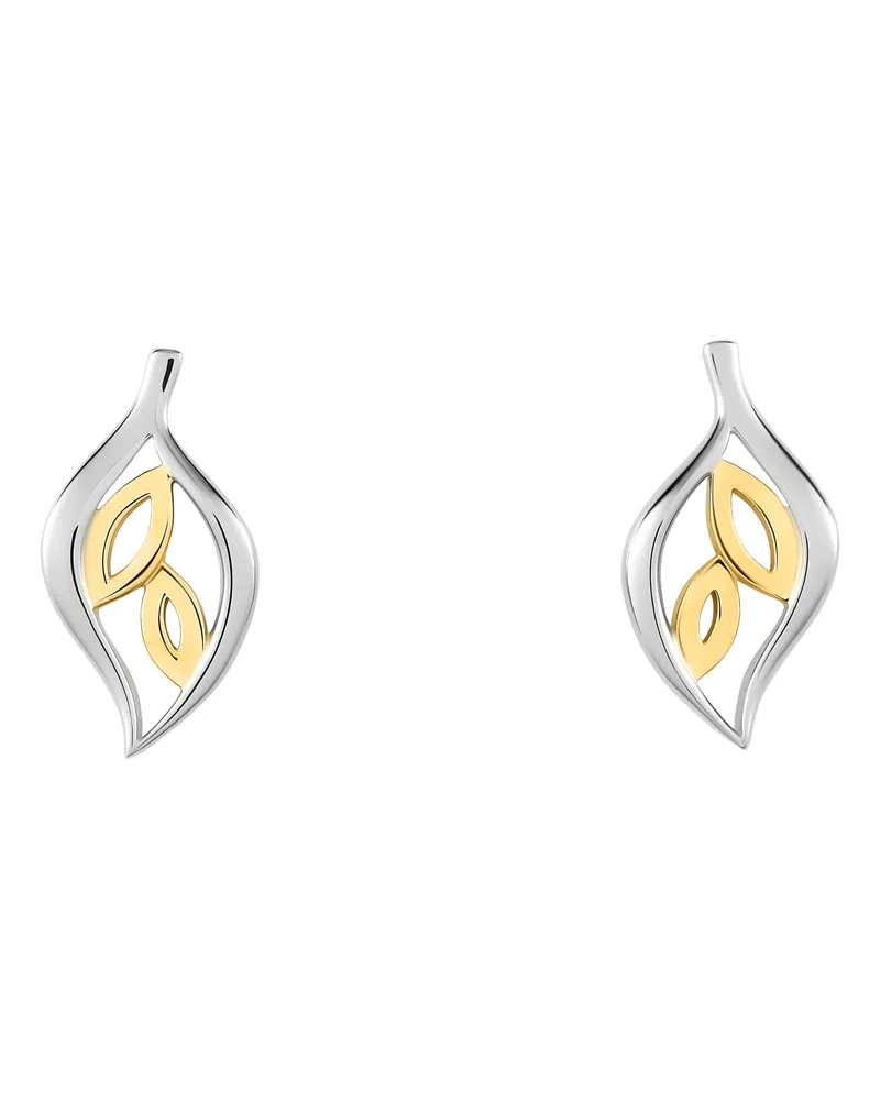 Orphelia Charlotte' Ohrstecker für Damen, 925 Sterling Silber - Silber/Gold ZO-7523 Silber
