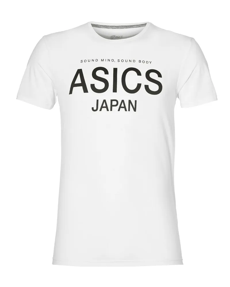 Asics Logo Mens White T-Shirt Weiß