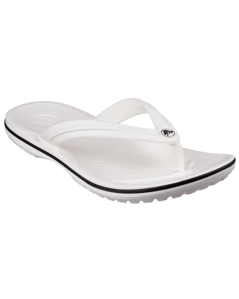 Crocs Crocband Flip Croslite Gummisohlen Weiße Hausschuhe Weiß