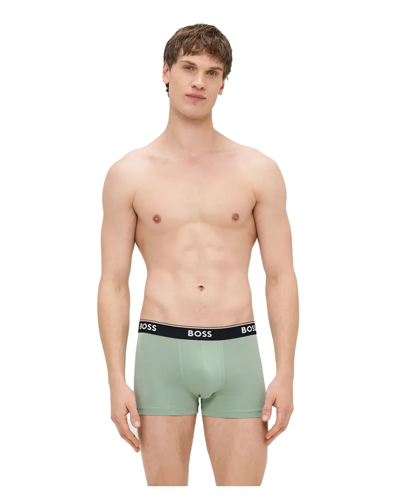 HUGO BOSS Bodywear" Boxershorts für Herren (3er-Pack) (Schwarz/Grau/Grün Schwarz
