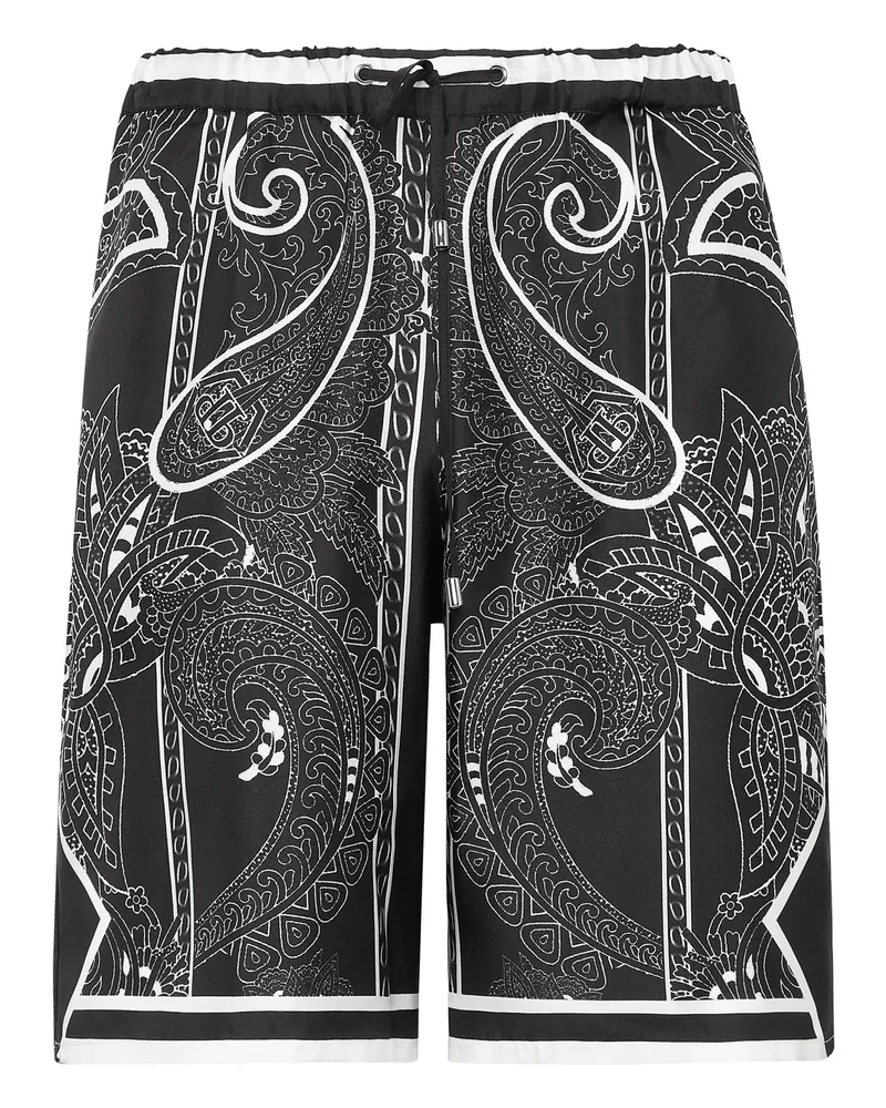 Philipp Plein Shorts Paisley Schwarz