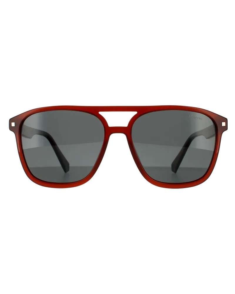 Polaroid Aviator Herren Braun Grau Polarisiert Braun