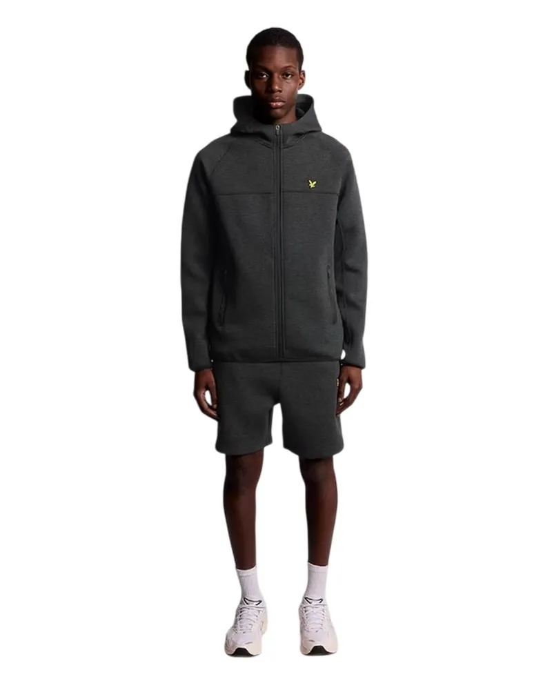 Lyle & Scott Hoodie mit durchgehendem Reißverschluss für Herren, Raglanärmel (Schwarz Schwarz