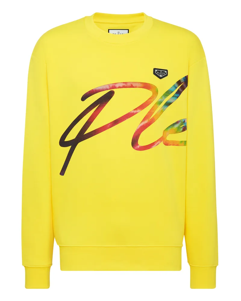 Philipp Plein Sweatshirt Ls Signature Gelb