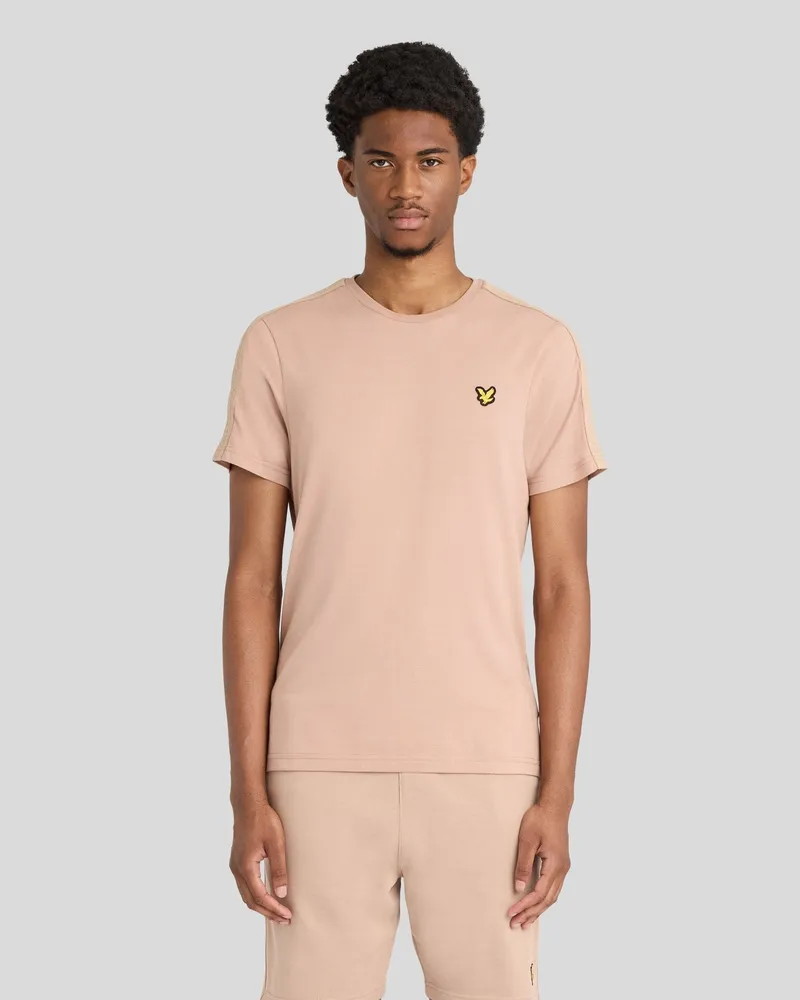 Lyle & Scott Jacquard-Tape-T-Shirt Beige