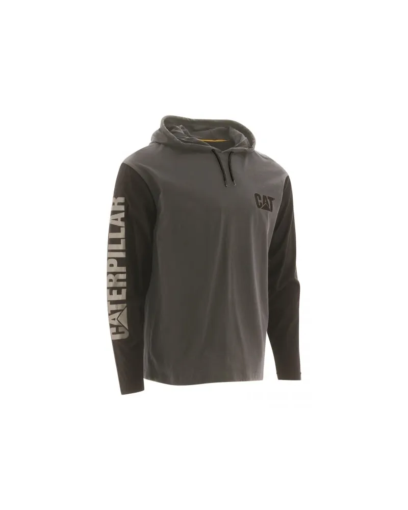 Caterpillar Footwear 1510425 Herren Baumwoll Kapuzenlangarmshirt Dunkelgrau Grau