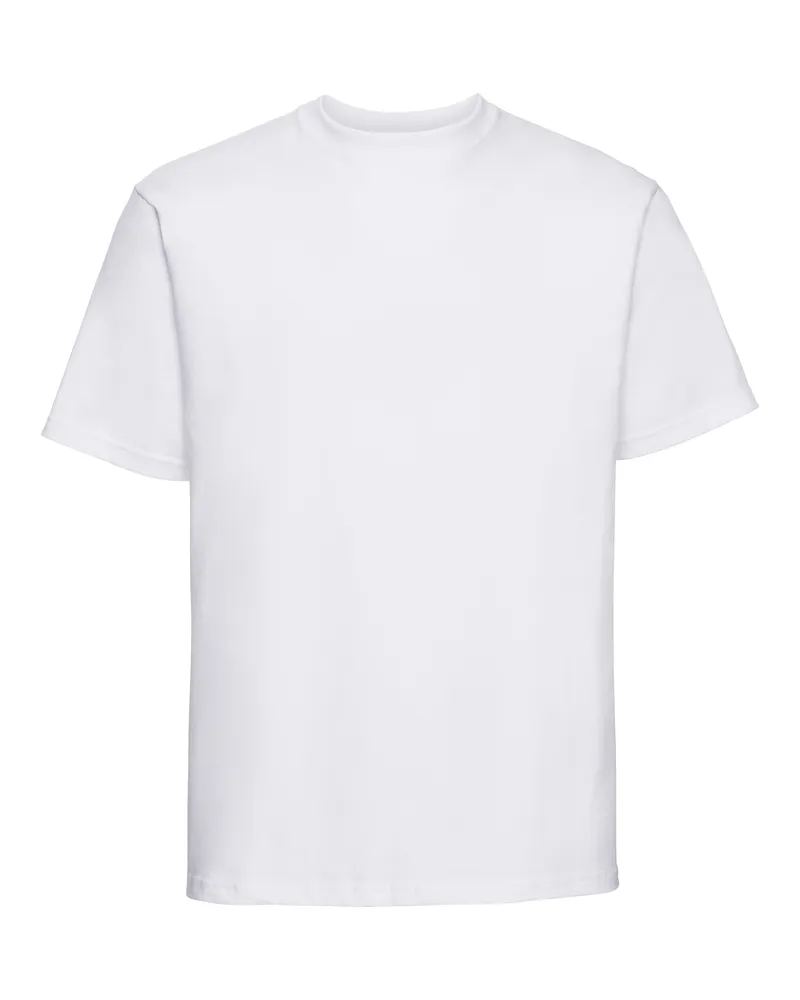 Russell Athletic Russell Europe Mens Classic Heavyweight Ringspun Short Sleeve T-Shirt (Weiß Weiß