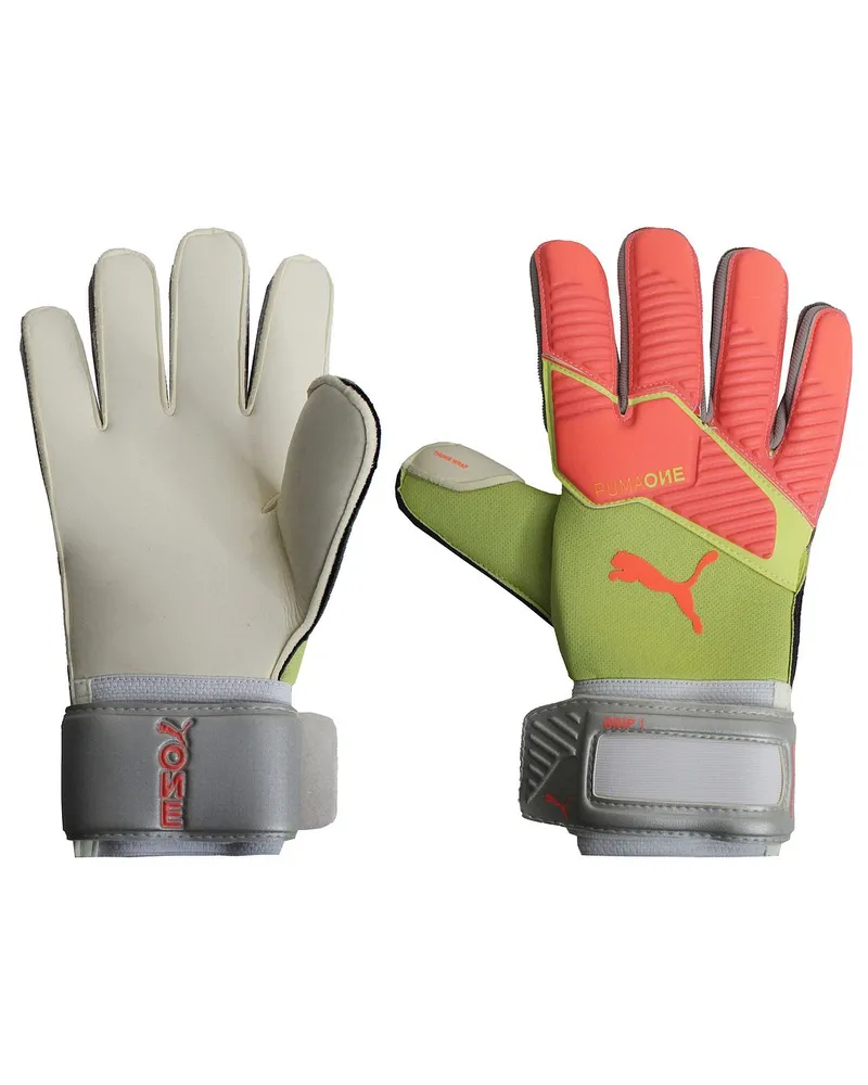 Puma One Grip 1 RC Pfirsich/Gelb Herren Torwarthandschuhe Gelb