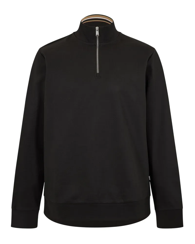 HUGO BOSS Stimmann" Fleece-Oberteil für Herren (Schwarz Schwarz