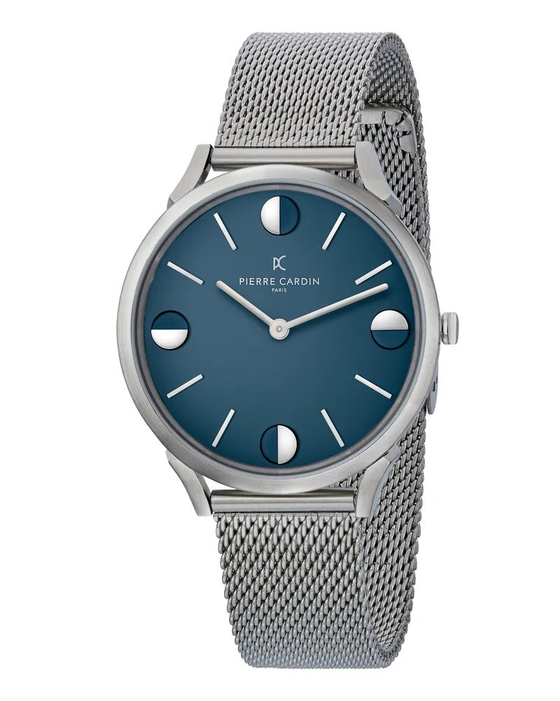 Pierre Cardin Pigalle Half Moon Silber Unisex Armbanduhr CPI.2013 Silber