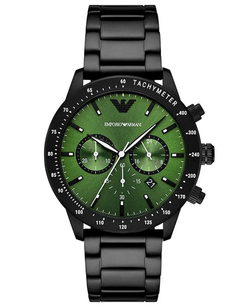 Emporio Armani AR11472 Mario Chronograph Herrenuhr Schwarz